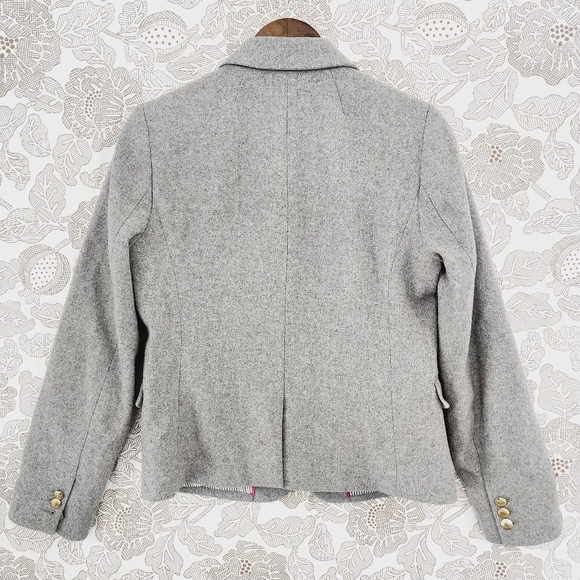 J. Crew Mercantile Wool Blend Gray Blazer Women's 6 - Picture 2 of 8